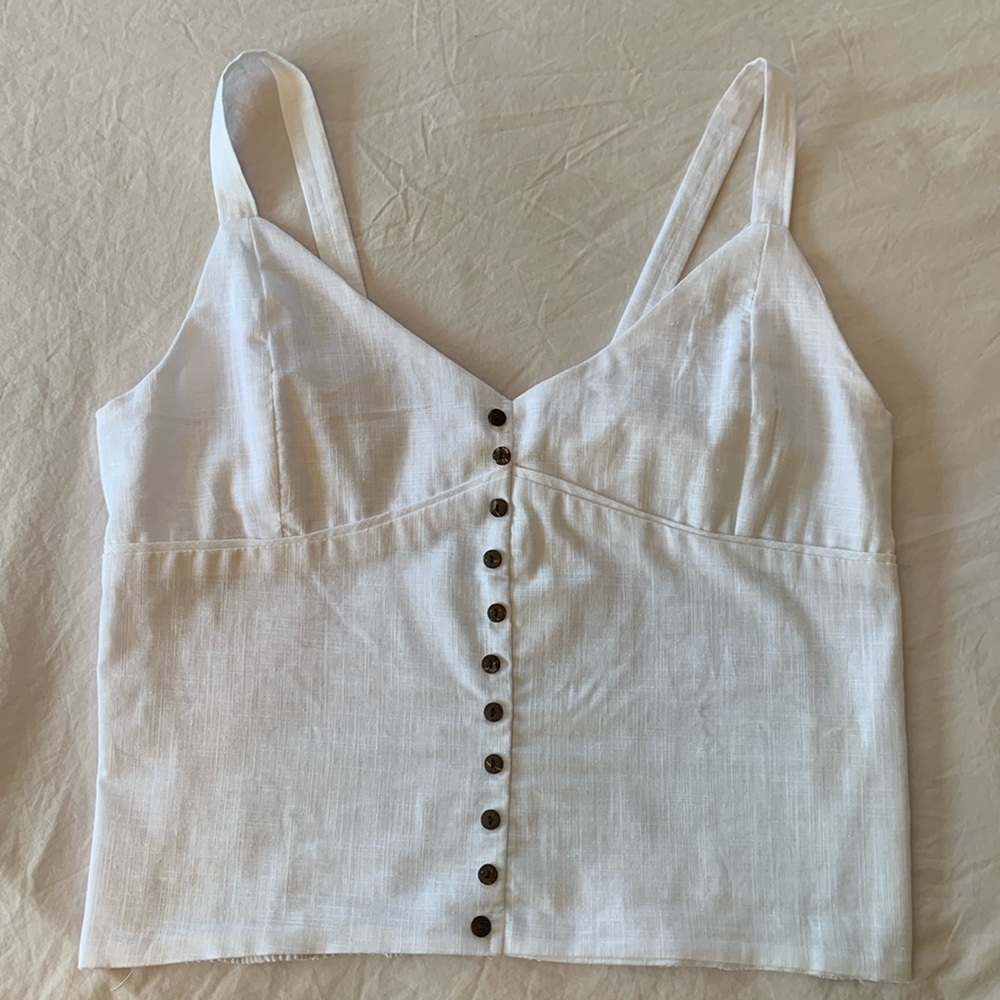 White cotton tank top, women’s size XL - BRAND NEW WITH TAGS!